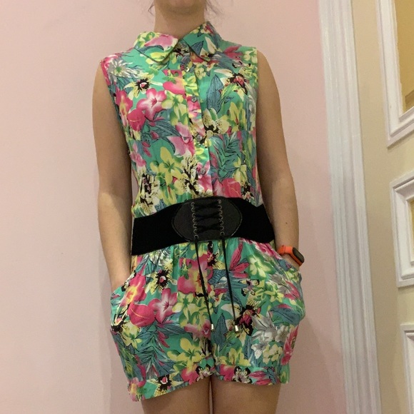 UK2LA Pants - Colourful Romper with pockets by UK2LA Size Medium